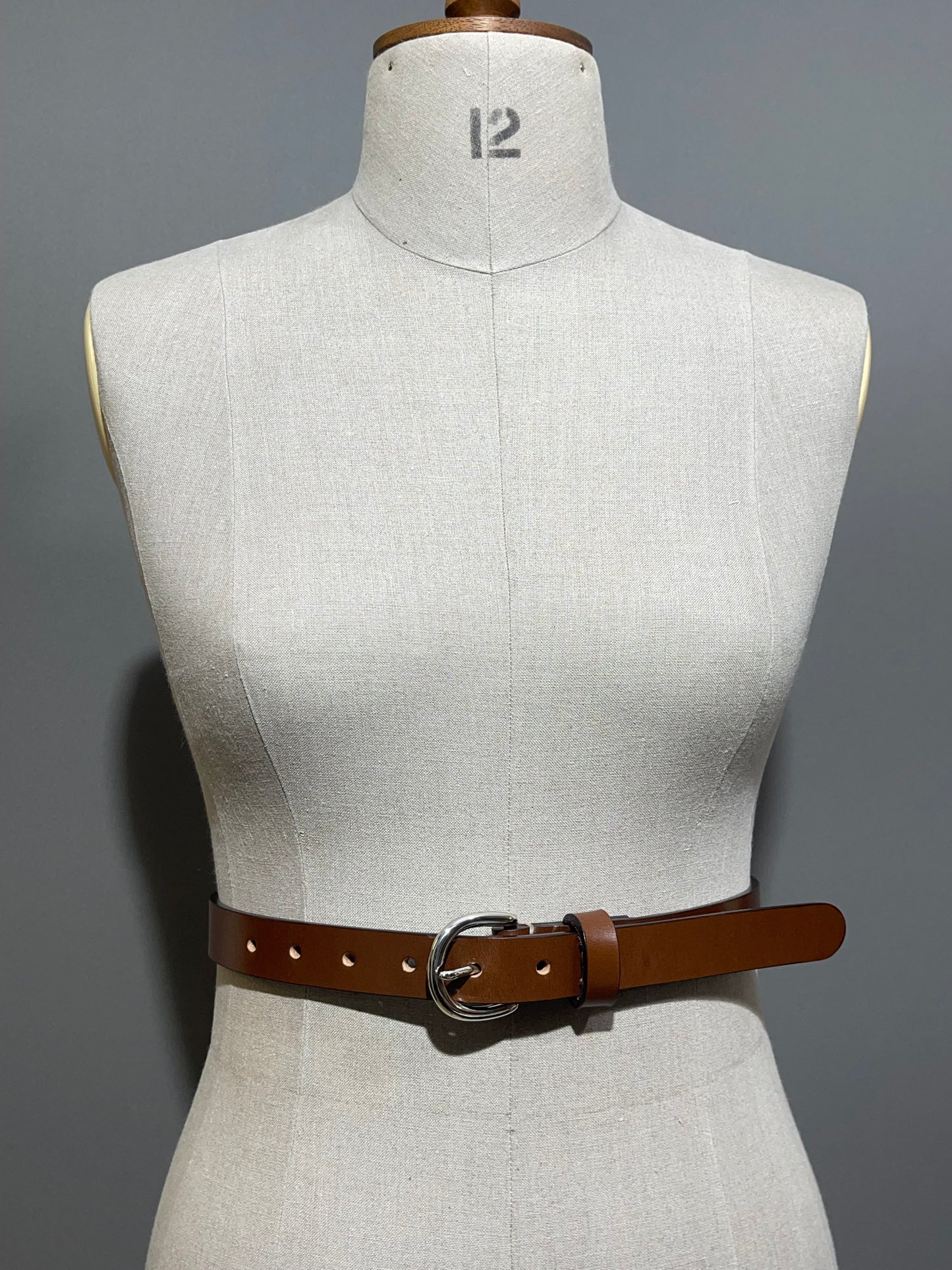 Ladies 25mm Brown English Bridle Leather Belt