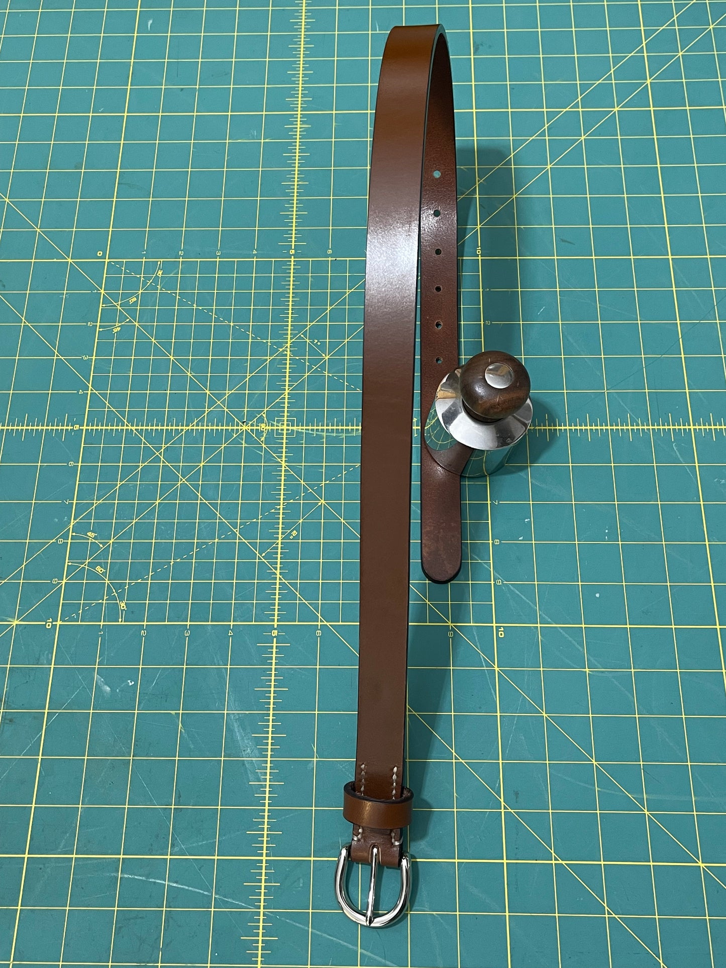 Ladies 25mm Brown English Bridle Leather Belt