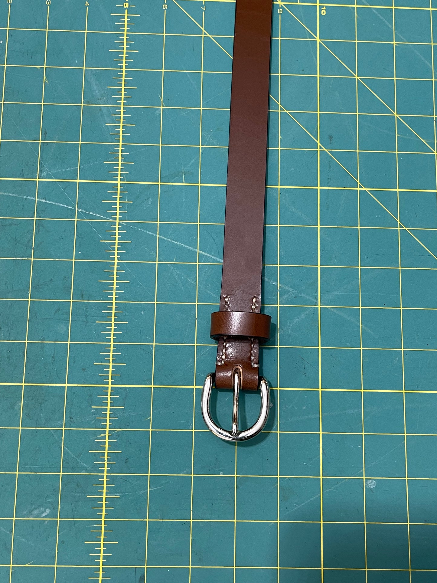 Ladies 25mm Brown English Bridle Leather Belt